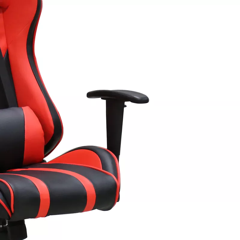 Felix Faux Leather Ergonomic Height Adjustable Reclining Swivel Office Gaming Chair in Black/Red