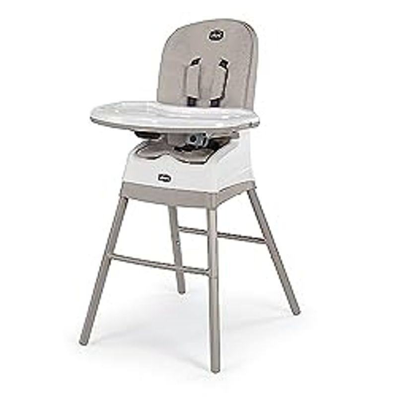 Chicco Stack Hi-Lo 6-in-1 Multi-Use Convertible High Chair, Reclining High Chair for Babies and Toddlers Easy-Clean Baby High Chair...