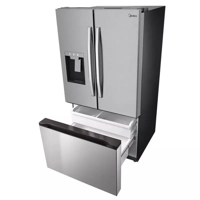 Midea 29.3 Cu. Ft. Stainless Steel Standard-Depth French Door Bottom Freezer Refrigerator