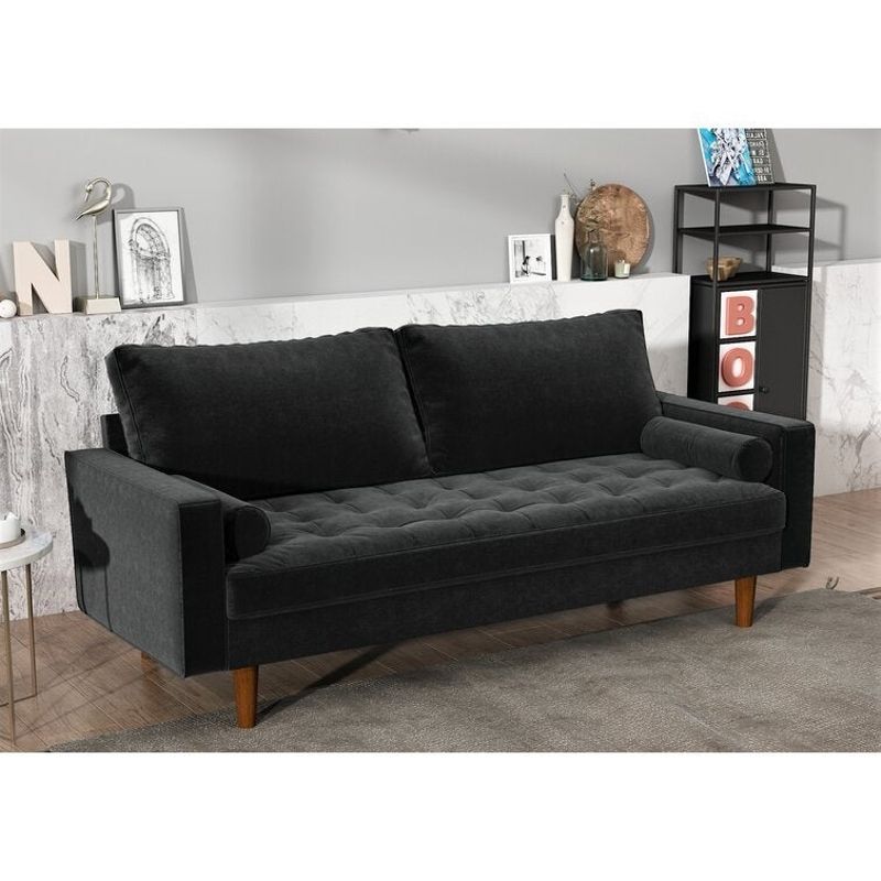 US Pride Mac Velvet Sofa - Black