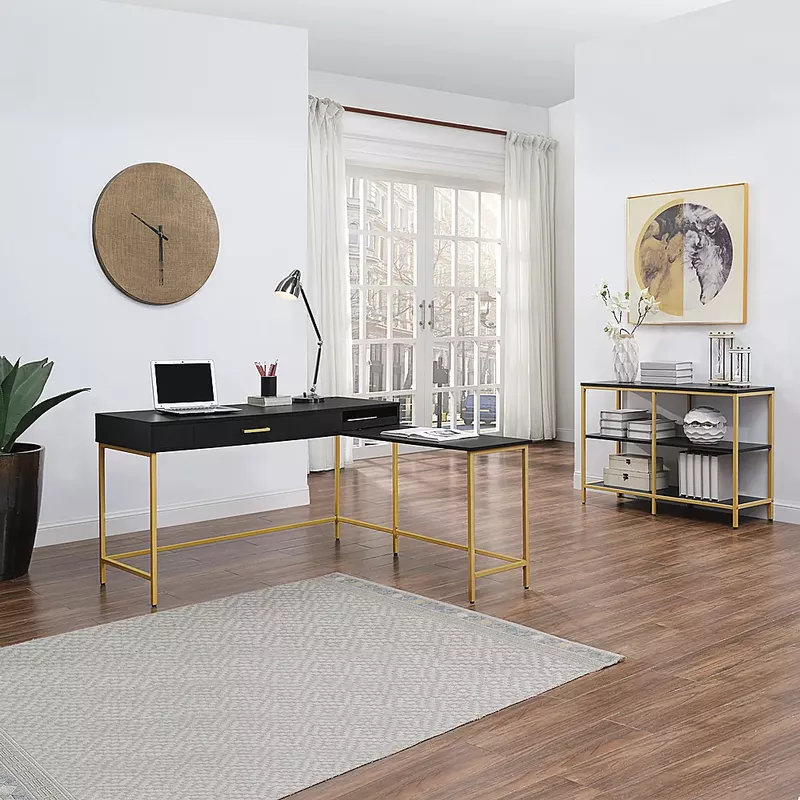 OSP Home Furnishings - Modern Life Desk in - Black