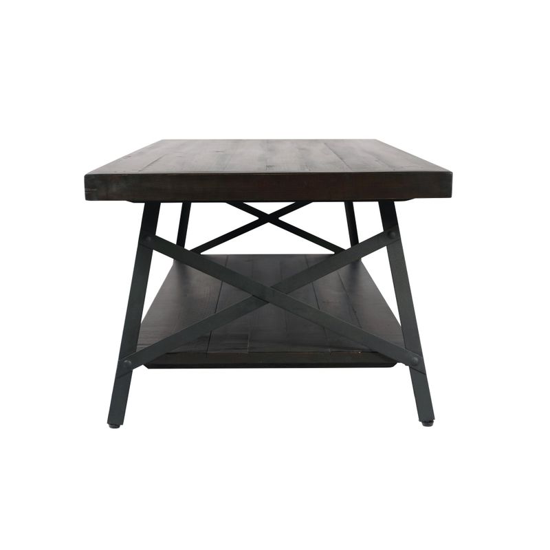 Carbon Loft Oliver Modern Rustic Wood Coffee Table - Brushed Grey