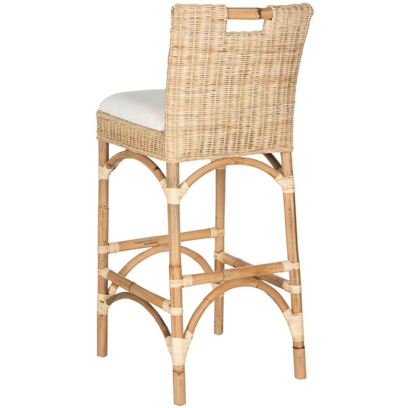 SAFAVIEH 17.75-inch Fremont Natural Woven Barstool. - 17" W x 16" D x 43" H - Natural