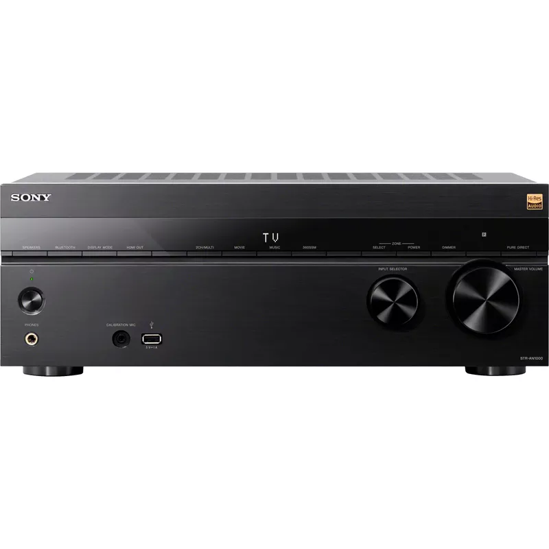 Sony - STR-AN1000 7.2 Channel Dolby Atomos & Dolby Vision 8K HDR Network A/V Receiver - Black