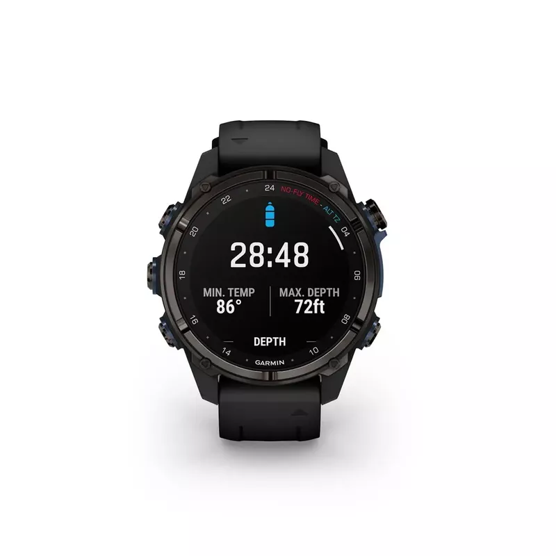 Garmin Descent Mk3i Dive GPS Smart Watch - 43mm - Black Silicone Band - Carbon Gray