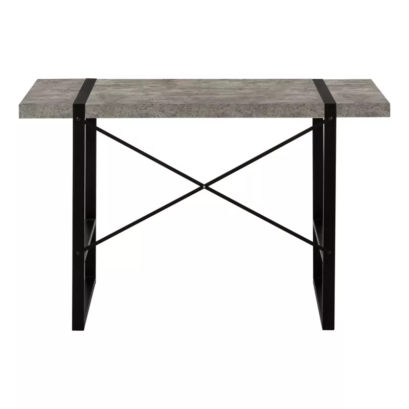 Computer Desk/ Home Office/ Laptop/ 48"L/ Work/ Metal/ Laminate/ Grey/ Black/ Contemporary/ Modern