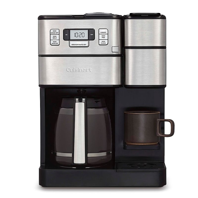 Alt View Zoom 14. Cuisinart - Coffee Center Grind & Brew Plus 12-Cup Coffee Maker with Carafe and Single Serve Brewer - Black Stainless