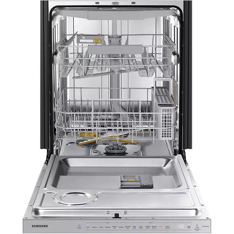 Samsung - AutoRelease Dry Smart Built-In Stainless Steel Tub Dishwasher with 3rd Rack, StormWash+, 42 dBA - Stainless Steel