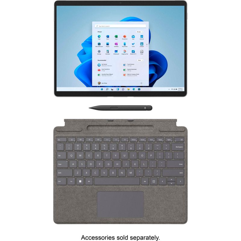 Alt View Zoom 15. Microsoft - Surface Pro 8 – 13” Touch Screen – Intel Core i5 – 8GB Memory – 128GB SSD – Device Only - Platinum
