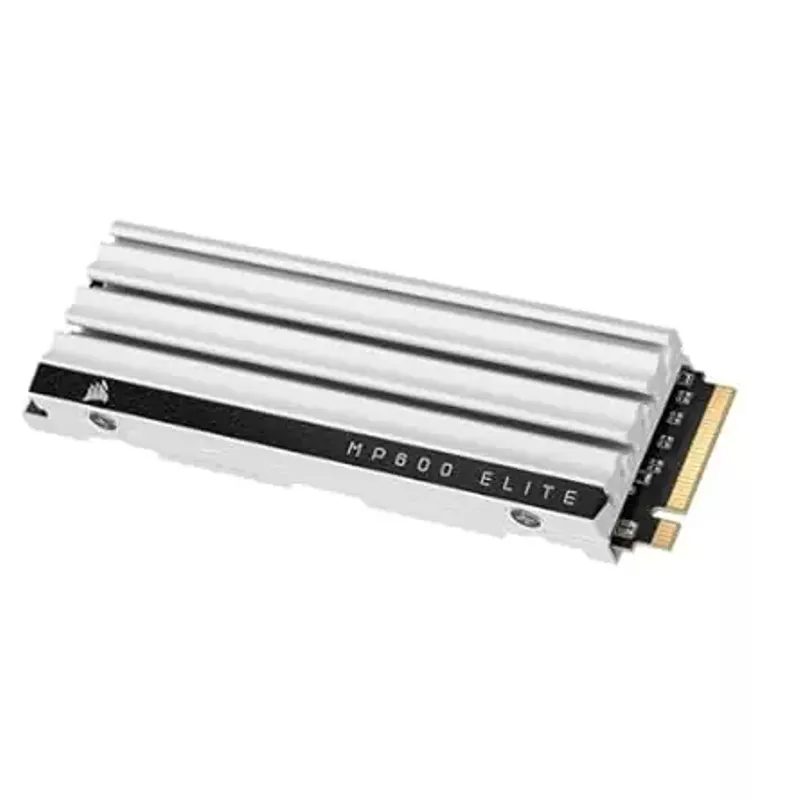 Corsair MP600 Elite 2TB M.2 PCIe Gen4 x4 NVMe SSD - Optimized for PS5 - Included Heatsink - M.2 2280 - Up to 7,000MB/sec Sequential Read - High-Density 3D TLC NAND - White