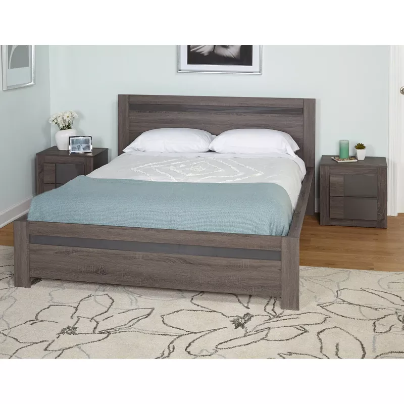 Carson Carrington Narvik Bed and Nightstand Set - Queen - 3 Piece