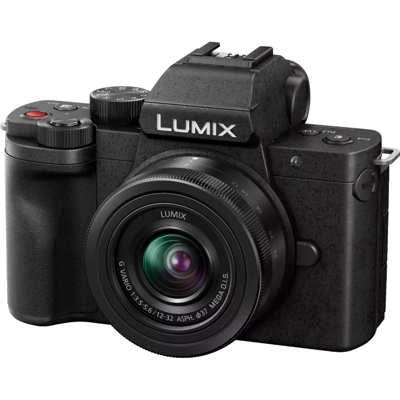 Panasonic - LUMIX G100 Mirrorless Camera for Photo, 4K Video and Vlogging, 12-32mm Lens - DC-G100KK - Black