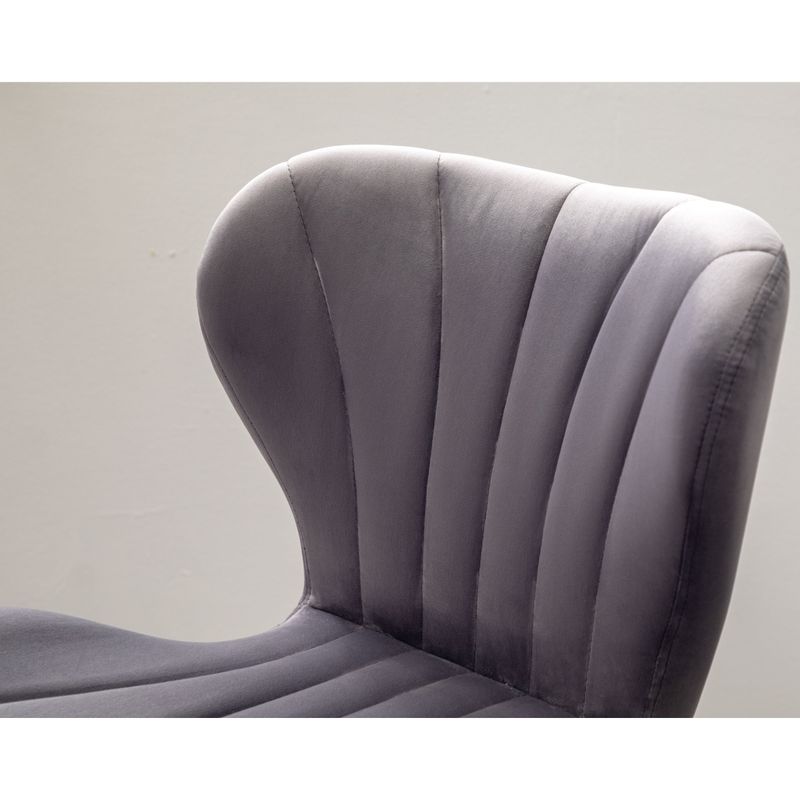 Roundhill Furniture Ellston Upholstered Adjustable Swivel Barstools, Set of 2 - Blue