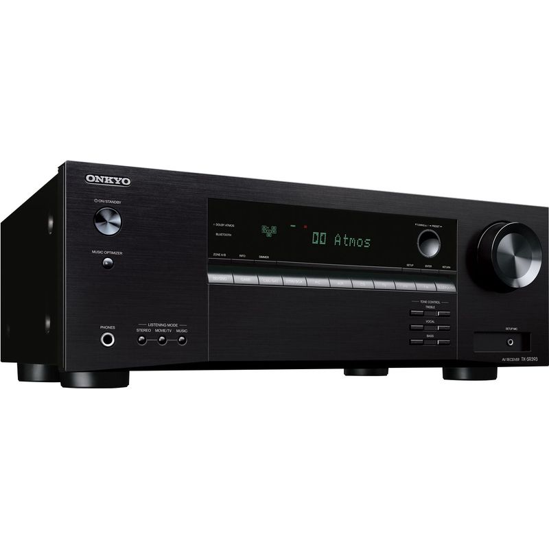Angle Zoom. Onkyo - TX 5.2-Ch. with Dolby Atmos 4K Ultra HD HDR Compatible A/V Home Theater Receiver - Black
