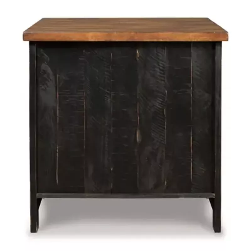 Black/Brown Valebeck Rectangular End Table