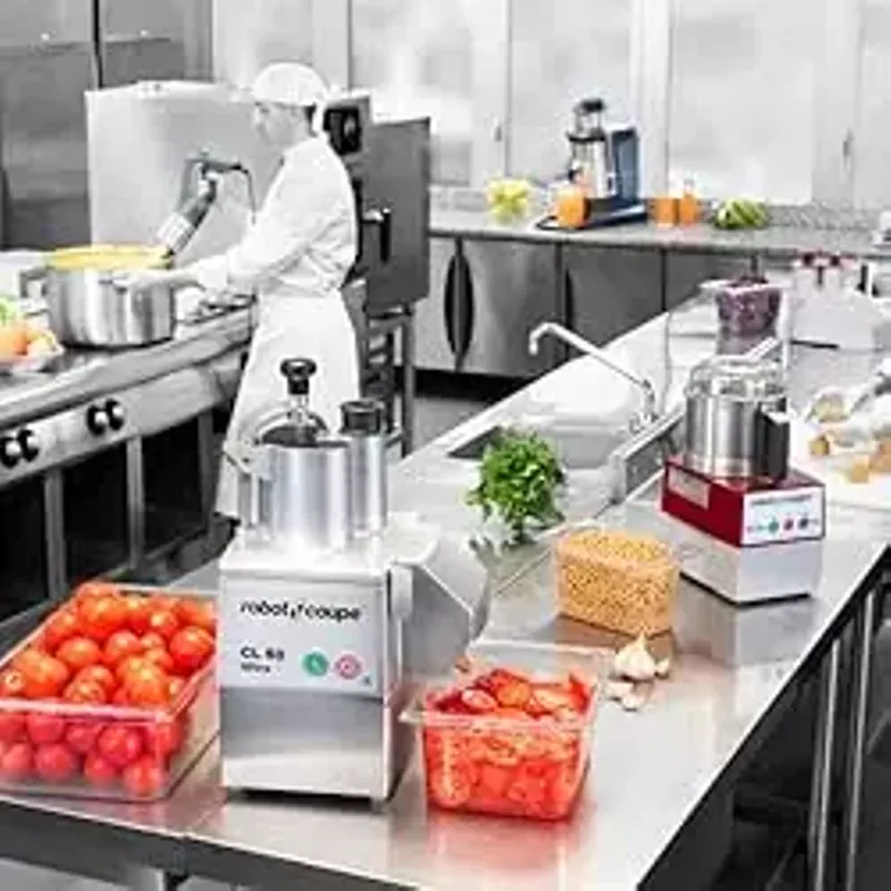 Robot Coupe CL50EULTRA Single-Speed Cutter Mixer Continuous Feed Commercial Food Processor with Side Discharge, 120v