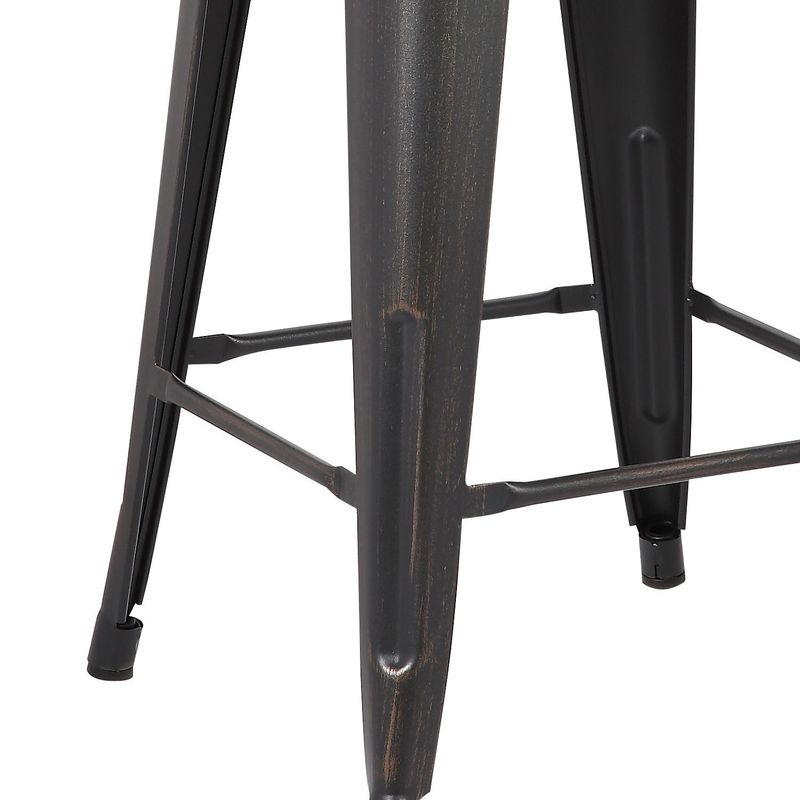 Steel 30 Inch Backless Bar Stool (Set of 2) - Black