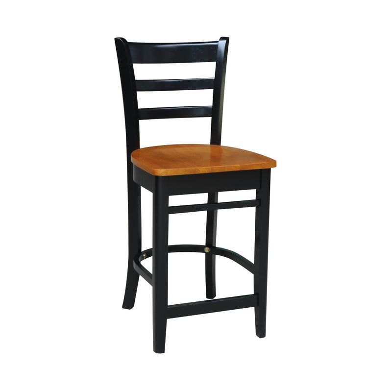 36" Round Top Pedestal Table with 2 Stools - Set of 3 - Cinnamon/Espresso