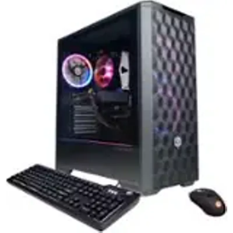 CyberPowerPC - Gamer Master Gaming Desktop - AMD Ryzen 3 4100 - 8GB Memory - NVIDIA GeForce GTX 1650 - 500GB SSD - Black