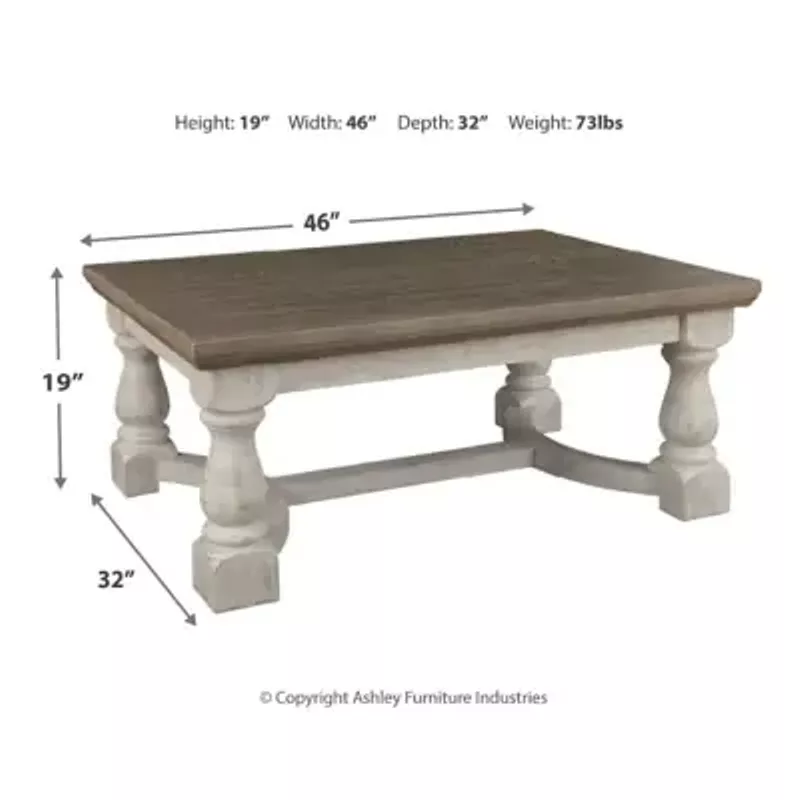 Gray/White Havalance Rectangular Cocktail Table