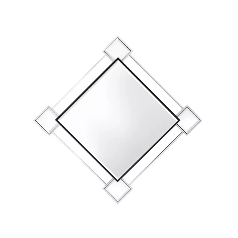 ACME Asbury Accent Mirror, Mirrored & Chrome