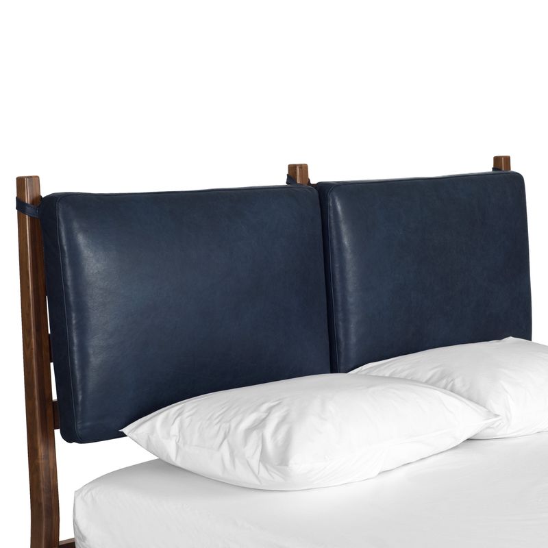 Poly and Bark Truro Bed Headboard Cushion Set - Onyx Black - Queen