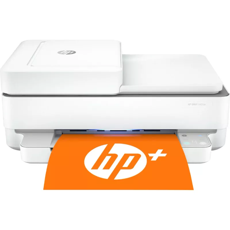 HP - ENVY 6455e Wireless All-In-One Inkjet Printer with 3 months of Instant Ink Included with HP+ - White