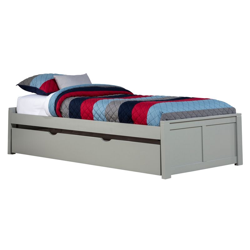 Pulse Twin Platform Bed, Gray - Platform Bed