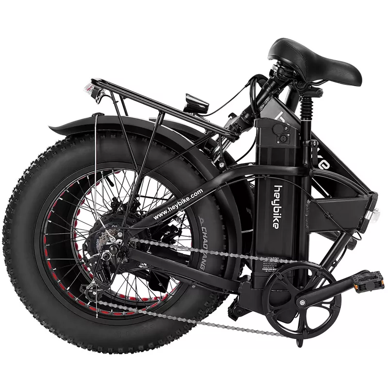 Heybike - Mars Foldable Ebike w/ 48mi Max Operating Range & 20 mph Max Speed- for Any Terrain - Black