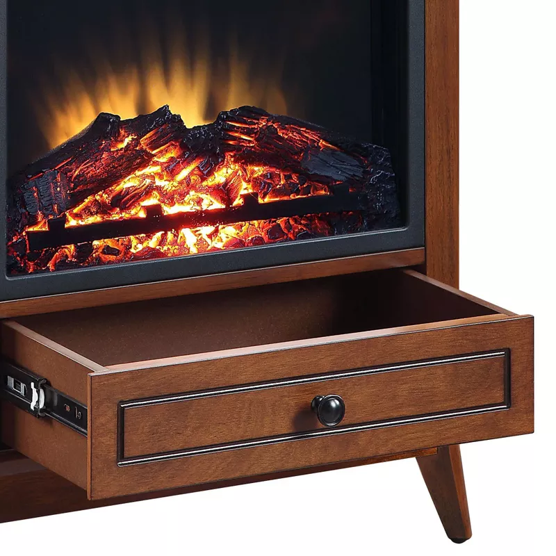 ACME Hamish Fireplace, Walnut Finish