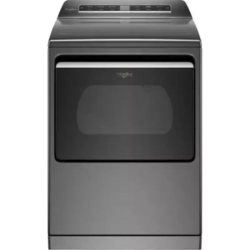 Whirlpool - 7.4 Cu. Ft. Smart Electric Dryer with Steam and Advanced Moisture Sensing - Chrome Shadow