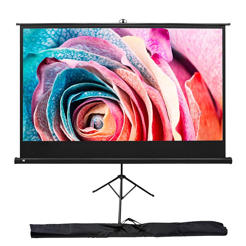 Front Zoom. Kodak - 100 in. Adjustable Projector Screen, Projector Screen and Stand Tripod,  Portable Projector Screen with Carry Bag - Whit