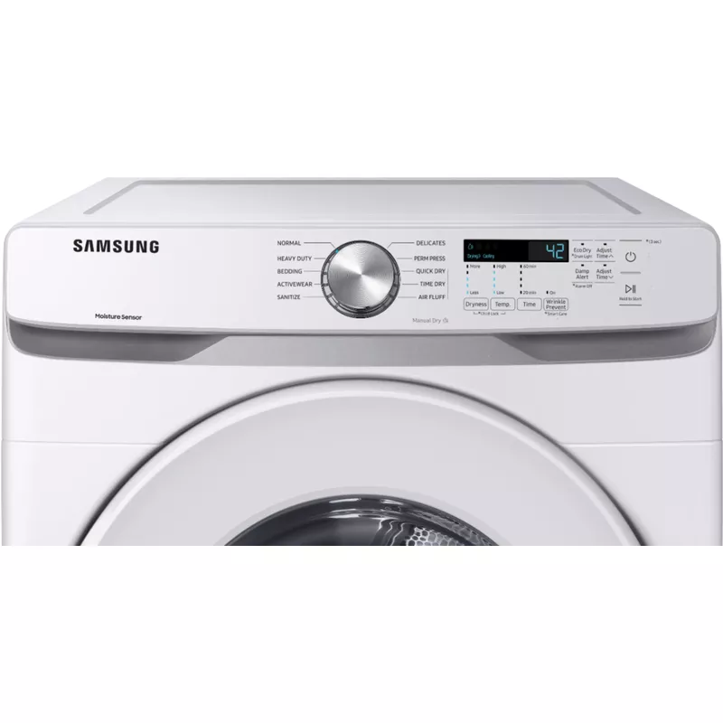 Samsung Ada 7.5 Cu. Ft. White Gas Dryer With Sensor Dry