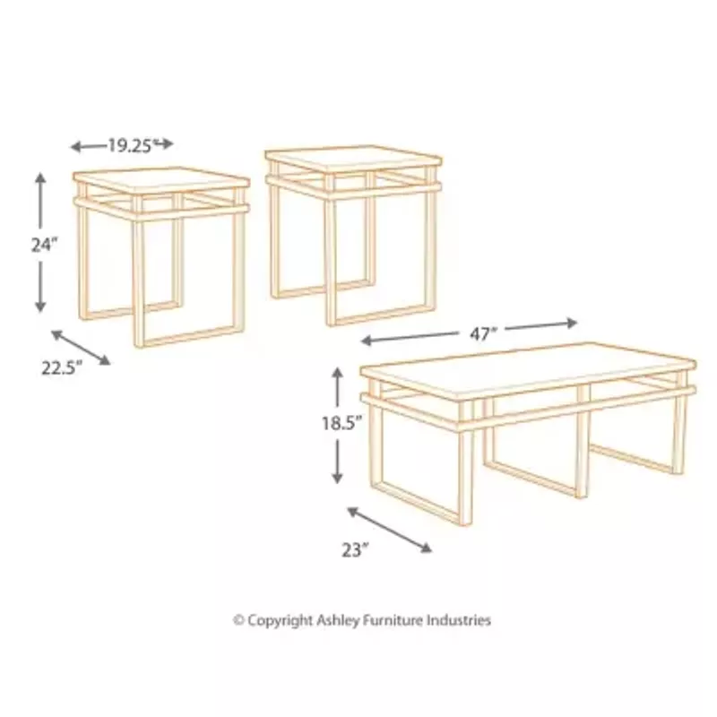 Black Laney Occasional Table Set (3/CN)