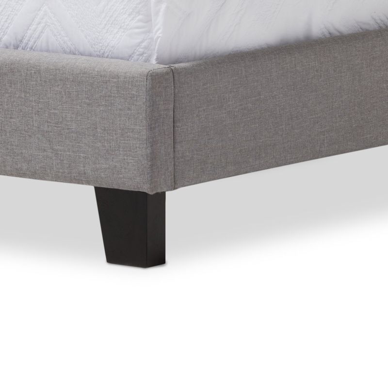 Baxton Studio Penelope Modern and Contemporary Beige or Grey Upholstered Twin Size Tufting Platform Bed - Grey