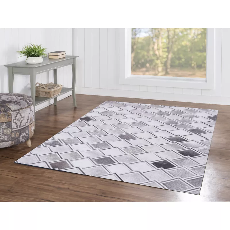 Lorraine Gray And Ivory 5X7 Area Rug