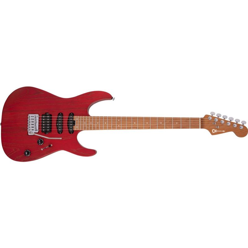 Charvel Pro-Mod DK24 HSS 2PT CM Ash Electric Guitar, Caramelized Maple Fingerboard, Red Ash