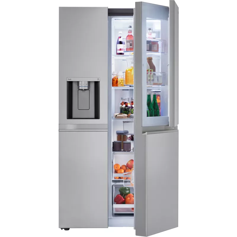 LG 27-Cu. Ft. Side-by-Side Door-in-Door Refrigerator with Craft Ice, Stainless Steel