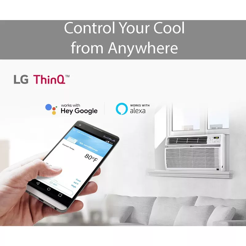 LG - 24,500 BTU Window Smart Air Conditioner with Remote