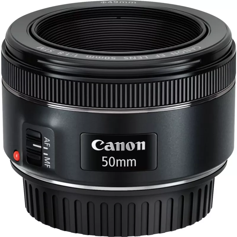 Canon - EF50mm F1.8 STM Standard Prime Lens for EOS DSLR Cameras - Black