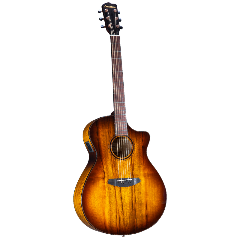 Breedlove Pursuit Exotic S Concerto Tigers Eye CE Acoustic Electric Guitar. Myrtlewood-Myrtlewood