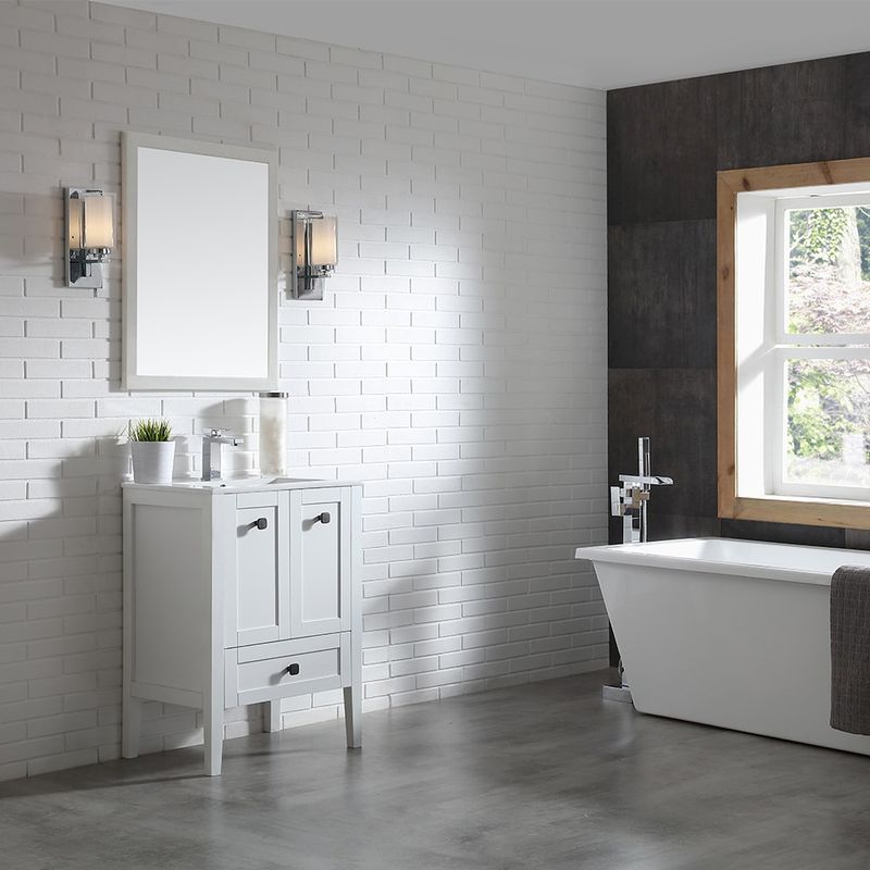 OVE Decors Andora 24 in. Bathroom Vanity in Matte White - White