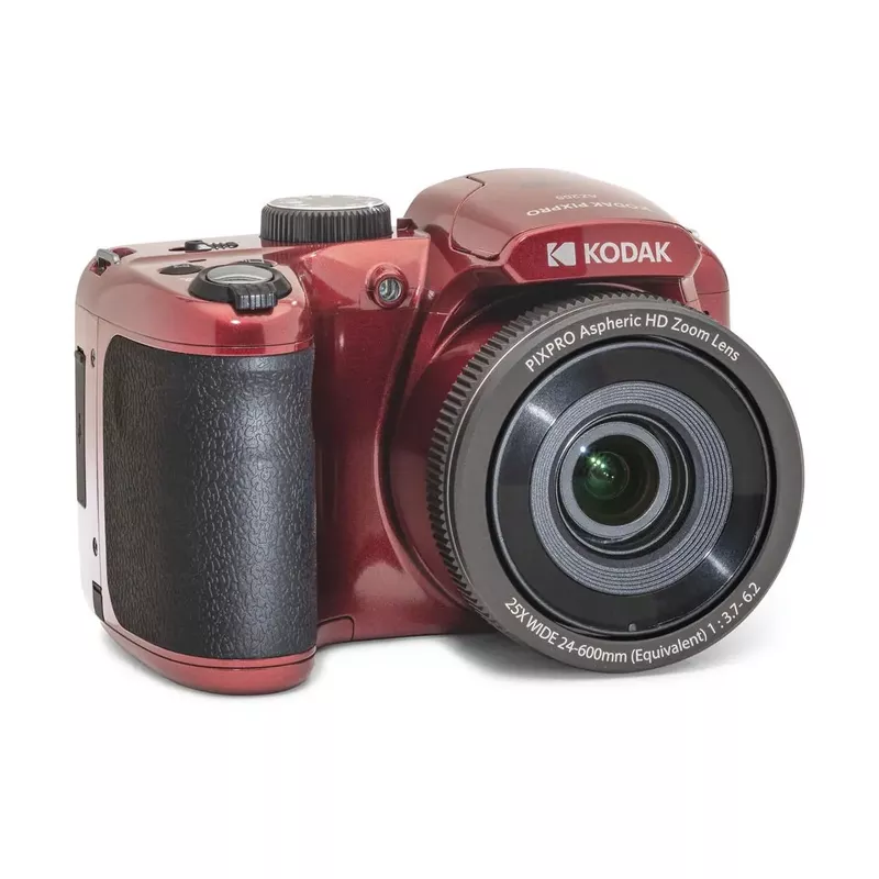 KODAK PIXPRO Astro Zoom AZ255 16MP Full HD Digital Camera, Red, Bundle with Shoulder Bag and 32GB Memory Card