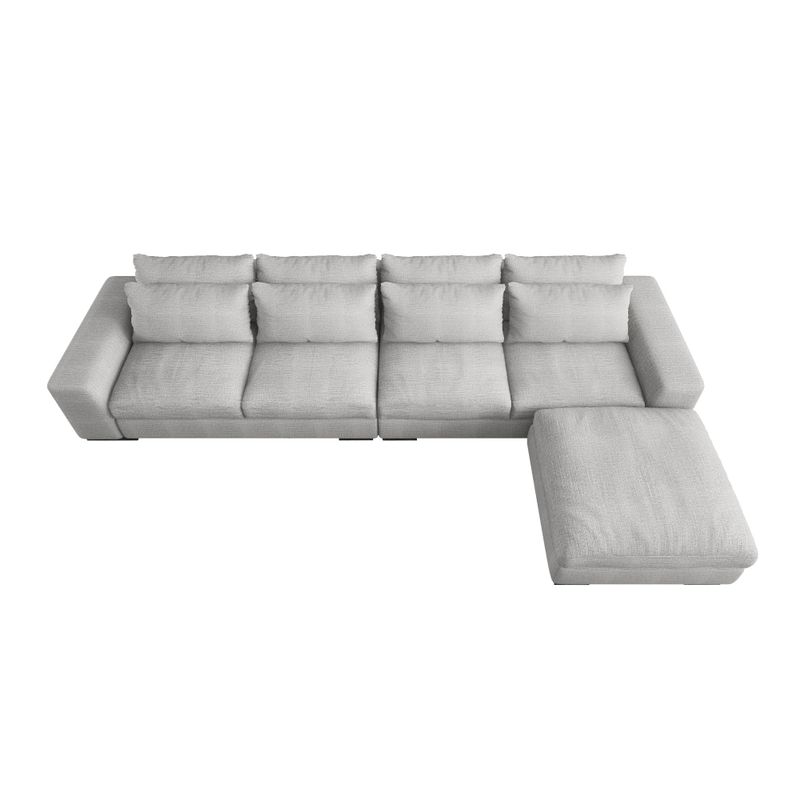 Modern Modular Down Sectional Sofa,Light Grey/Dark Blue - Light Grey