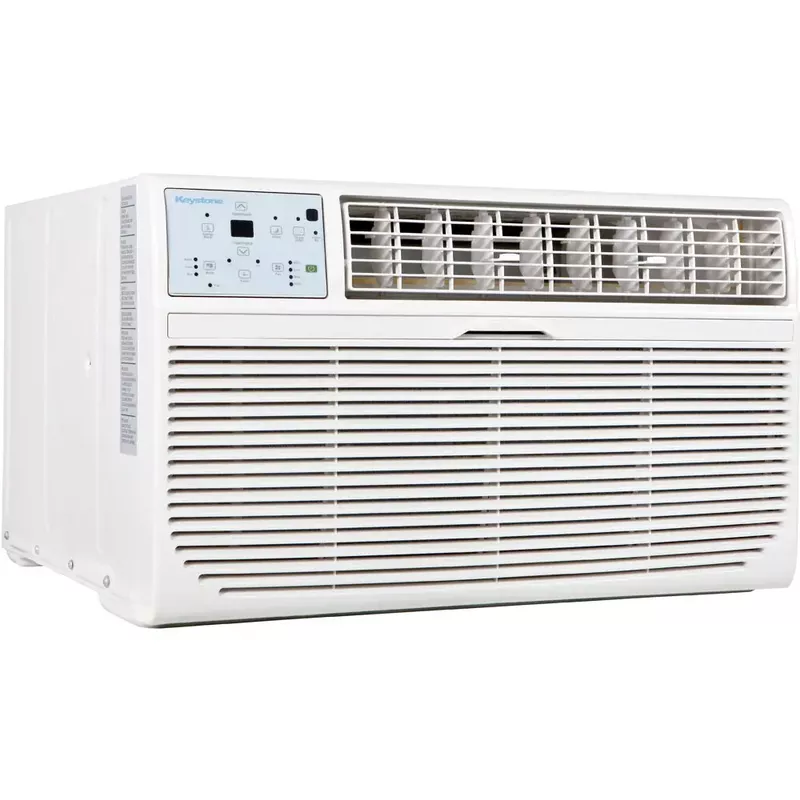 Keystone - 12,000 BTU 230V Through-the-Wall Air Conditioner with 10,600 BTU Supplemental Heat Capability