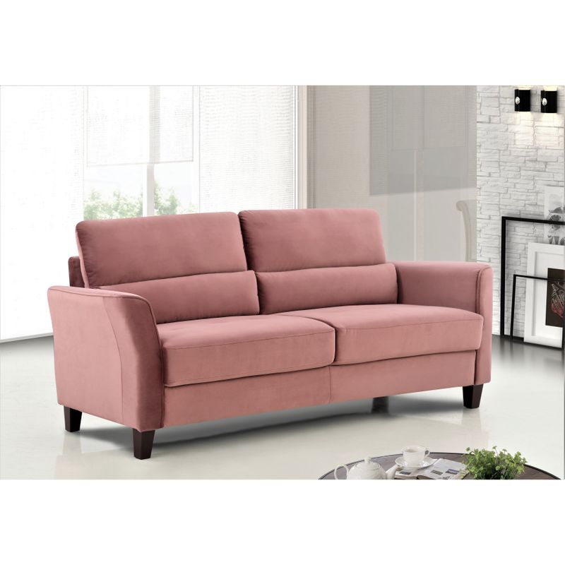 Chole Velvet Living Room Set- Sofa and Loveseat - Rose