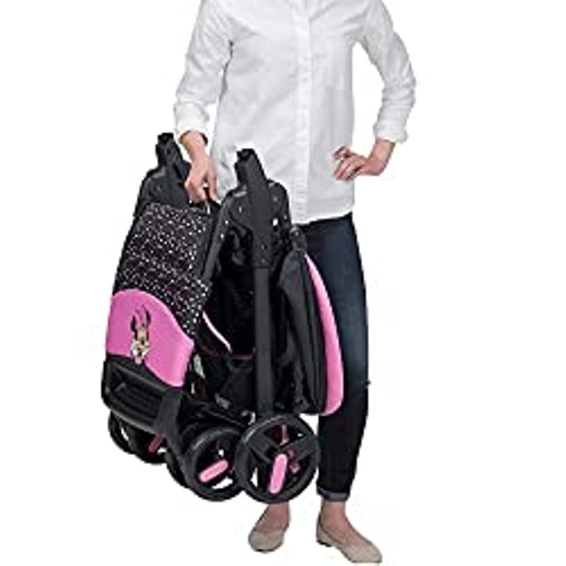 Disney Baby Minnie Mouse Simple Fold LX Travel System, Lift to fold compactly in Less Than a Second for Easy Storage; self-Standing When...