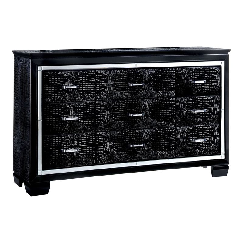 Furniture of America Ruff Contemporary Solid Wood 9-drawer Dresser - Black