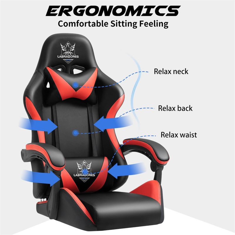 TiramisuBest Ergonomic Gameing Chair High Back PU Leather - Red