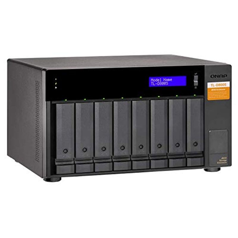 QNAP TL-D800S-US 8 Bay SATA 6Gbps JBOD Storage Enclosure. PCIe SATA Interface Card (QXP-800eS-A1164) Included